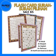 Flash Card / Poster Surah Pilihan Al Mulk As Sajdah Ar Rahman Al Kahfi Al Waqiah serban telekung