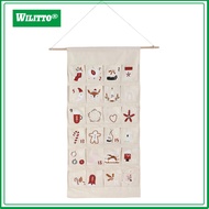 Countdown Advent Calendar Party Accessories Christmas Advent Calendar Hanging Storage Bag with 24 Da