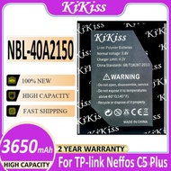 Original KiKiss Baery 3650mAh for TP- Neffos C5 Pl C5Pl NBL-40A2150 Bateria