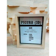 KAYU 3D wooden frame/frame size 8R 25×20+ acrylic glass. shatterproof