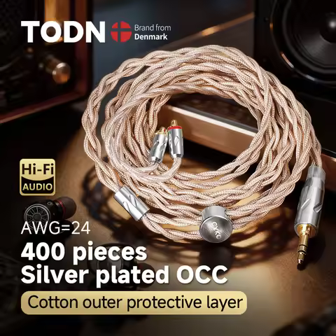 CYKO Hifi 4 Core 7N OCC Silver Plated 3.5mm/4.4mm mmcx/0.78 2pin 24K Gold-plated Upgrade Balanced IE