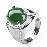 Domineering Luxury Natural Original Hetian Jade Jasper Ring Unisex Jewelry silver 925 original ring for women rings men korean jewelry cincin lelaki cincin perempuan couple cincin emas korea 戒指