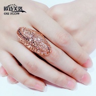 Plated 14K Rose Gold Russia 585 Purple Gold Spiral Ring Girlfriend 14K Rose/dgfd3.16