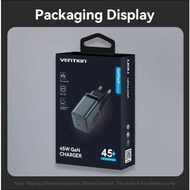 Vention 2Port C+C Adapter, 45W Charger