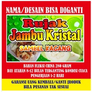 Banner Rujak Jambu Kristal / Banner Jual Rujak Jambu Kristal / Spanduk Jual Rujak Jambu Kristal / Sp