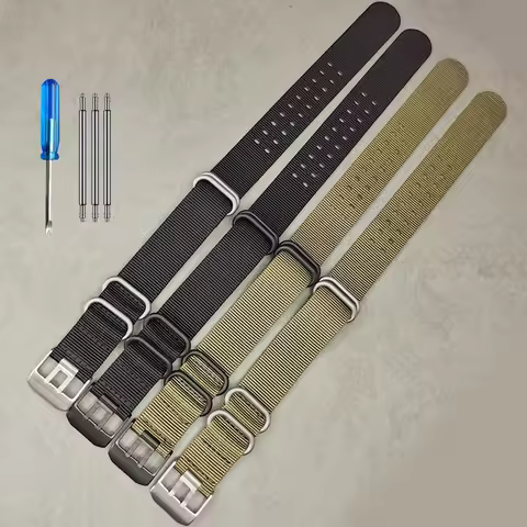 22/23mm Premium Nylon Canvas Watch Strap Pattern Band Universal Bracelet Replacement Part For Lumino