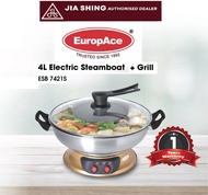 EuropAce ESB 7421S – 4.0L Electric Steamboat with BBQ Grill