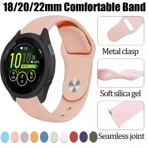 18/20/22mm High-end Quality Silicone Strap for Gramin Forerunner 55 165 645 965 255/265/245 Music So