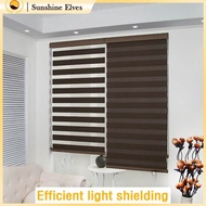 ♞New Louver Curtains, Light Blocking, Non Punching, Bathroom Blocking Curtains, Office Rolling Elev
