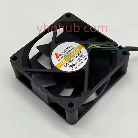 Y.S TECH FD127025EB DC 12V 0.55A 70x70x25mm 4-Wire Server Cooling Fan