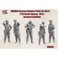 Border BR-009 1/35 Pilots Resin Figures Ground Condition(5pcs）For HE111 BF-018