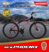 Sepeda Gunung MTB New Phoenix 24 Inch 21 Speed