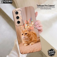 KAZERO - Case Samsung Galaxy A35hp - Fashion Cat Case - Pro Camera - Samsung Galaxy A35 Softcase - S