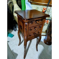 NAKAS/EJA WITH CARVED SQUARE MOTIF (42, 42, 9, 6 cm) Teak Wood Material