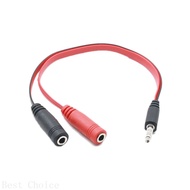 3.5mm AUX 1 Male to 2 Female Spliter Wire 3.5 Jack Audio Splitter Cable GLTP