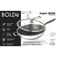 Bolde Super Wok Honeycomb 32cm Stainless Wok 304 015