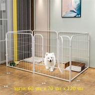คอกสุนัข คอกสัตว์เลี้ยง  คอกสัตว์เลี้ยงขนาดเล็กกลางและใหญ่ Dog cage, pet kennel 60 * 70 * 120cm,80*160*100cm small, medium and large pet kennel กรงสุนัขปรับขนาดได้ สีดำคอกสุนัข