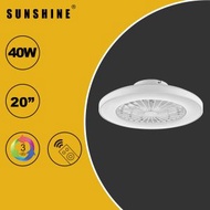 (CFDB2-40W) LED 40W 20吋鴻運風扇燈 (遙控三色溫+可調光暗) #LED風扇燈 #LED吸頂燈 #LED天花燈 #家居燈飾
