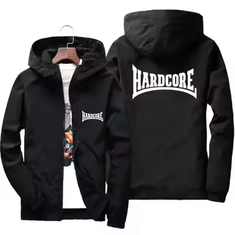 Hardcore Jacket Windbreaker Pilot Coat Men's Zipper Bomber Hooded Jackets Waterproof windbreak Coat 