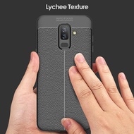 Samsung Galaxy J3 J4 J6 Plus J8 J2 Pro 2018 Ultra-thin Soft Casing Lychee Leather Texture Back Cover Shockproof impact-resistant phone case