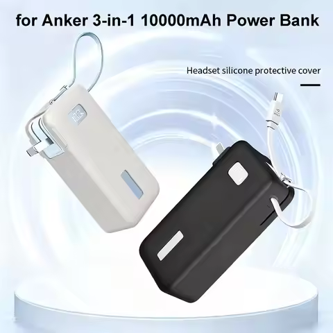 Shockproof Silicone Case Dustproof Soft A1637 Case Portable Solid Color for Anker NANO 3-in-1 Power 