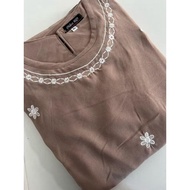Gamis Melayu Bordir Tingkat Ceruty Babydoll Premium/ Baju kurung Seragaman ukuran Jumbo || by : Yuli