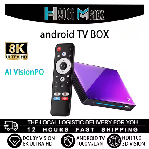 H96 MAX M9 Android Smart TV Box 8K UHD HDR Support WiFi Bluetooth HDMI Home Multimedia Player Set To