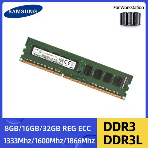 Samsung ECC RAM DDR3L DDR3 8GB 1600MHz 1866MHz 1333MHz 2R*8 PC3-12800E PC3-14900E PC3-10600E 1.35V 1