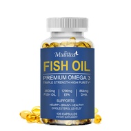 Mulittea Fish Oil Capsules Omega 3 supplement protect cardiovascular system improve joint and bone h