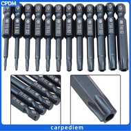 <Carpediem01>Rust Resistant Torx Screwdriver Bits Set Blue 50mm Electric Screwdriver T5T40