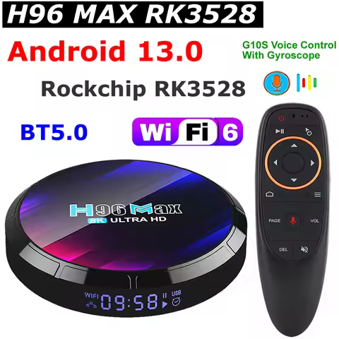 H96 MAX RK3528 Android 13.0 TV BOX Rockchip RK3528 MAX 4GB 64GB Support WIFI 6 BT5.0 3D 4K HDR10 8K 