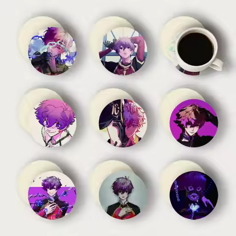 Anime Alexis Ness 2D Wooden Coasters Heat Resistant Non-Slip Home Office Bar Cafe Restaurant Holiday