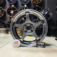 [4PCS] New Sport Rim 15inch ADVAN GT 15X6.5JJ ET40 4H100 HYPER BLACK