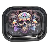 7X5.5inch Metal Tobacco Rolling Tray Multi Cigarette Dish Tin Storage Plate Roller Container 18*14cm