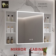 JIA【white Light】Simple and Modern Individual Bathroom Mirror Cabinet Storage Cabinet Wall Mounted Oversized Mirror Hidden Storage Cabinet Intelligent Mirror Storage Cabinet in Bathroom