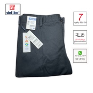 Viettien (BIG SIZE) - MEN'S KAKI PANTS 6R6332, 97% COTTON, 3% SPANDEX, BLACK