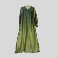 Gamis Armani Silk Premium Hijau Gradasi