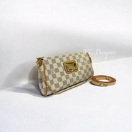 LV Damier白色棋盤格鍊帶肩背包 N55214