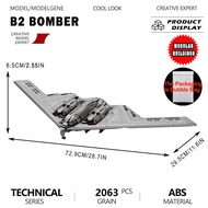 B2 BOMBER PLANE Model Building Blocks Military Fighter Big MOC Module Assembly Sets Bricks Toy Chris