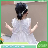 PRINCESS KE 0-7 Years Butterfly Veil Kids Dress Birthday DressGaun Budak Perempuan Princess Baby Gir
