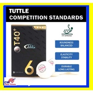 Tuttle T40+ 3 Star Table Tennis Ball Bola Ping Pong Ball ITTF Approved Competition Standards