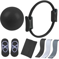 Professional Pilates Set - Portable fitness accessories - Includes shaping Pilates ring、Long Resista