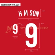 HM SON #9 South Korea Home 2014 Print (PU Material)
