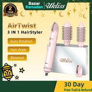 Ukliss Auto Ratation Hot Air Brush 3 in 1Fast Drying For Straight/Curly