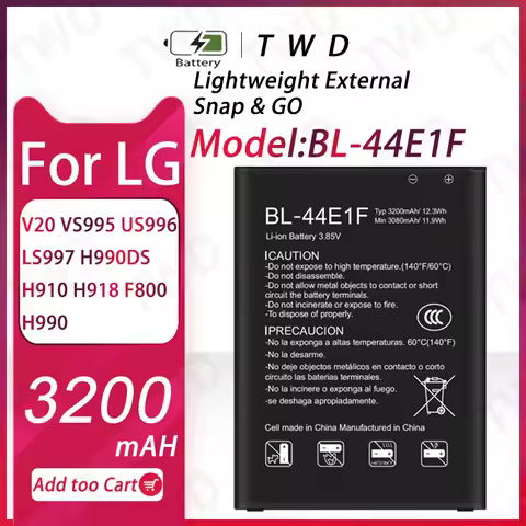 BL-44E1F Battery For LG V20 VS995 US996 LS997 H990DS H918 F800 Batteries New High Quanlity