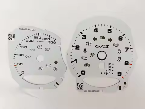Instrument Guage Face For Porsche 981 982 (718) Boxster Cayman Instrument Overlay 330KM/H 9000RPM