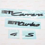 911 Porsche 992 Carrera turbo 4 s Black Word Mark Letter Car Rear Modification