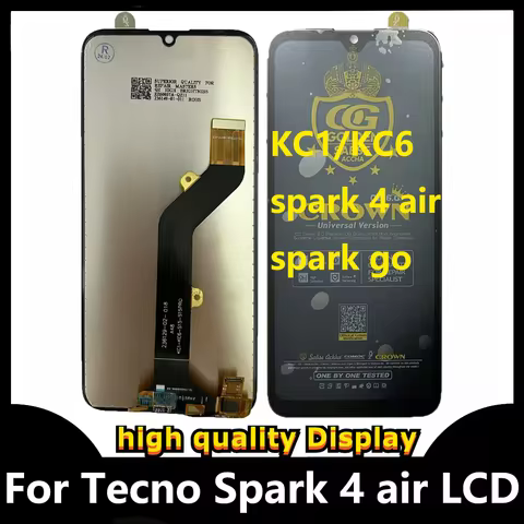 For Tecno Spark 4 Air KC6 LCD Display Touch Screen Digitizer Assembly For Tecno Spark Go KC1 LCD