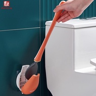 [clarins.sg] Modern Bristles Brush Flexible Silicone Toilet Brush Punchless for Home Bathroom