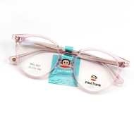 กรอบแว่นตา แว่นตา สำหรับตัดเลนส์ แว่นสายตา กรอบแว่นตา Fashion รุ่น Paul Frank 001 สีชมพูใส กรอบเต็ม 